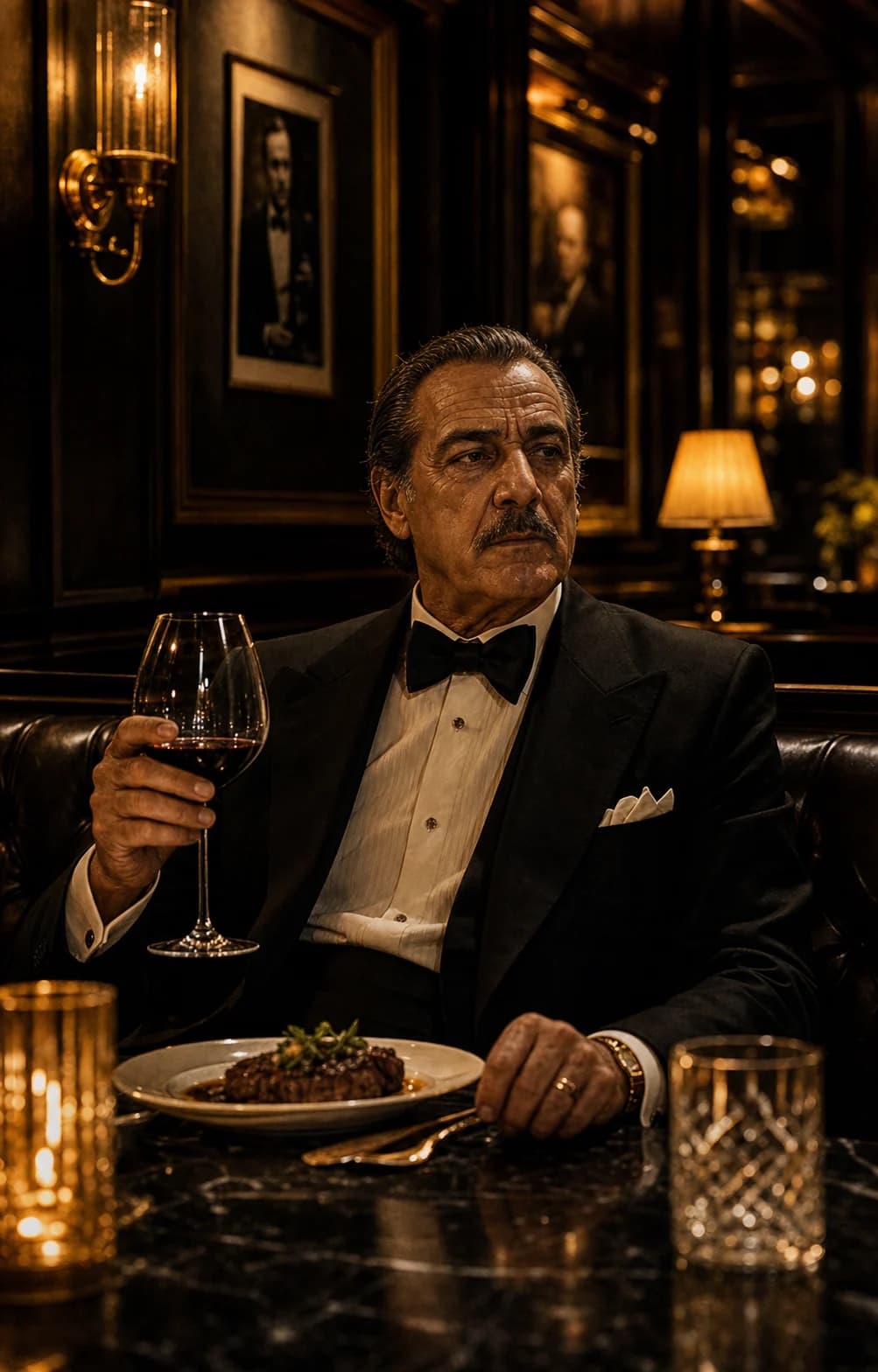 Il Patriarca in cinematic Italian restaurant atmosphere